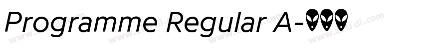 Programme Regular A字体转换